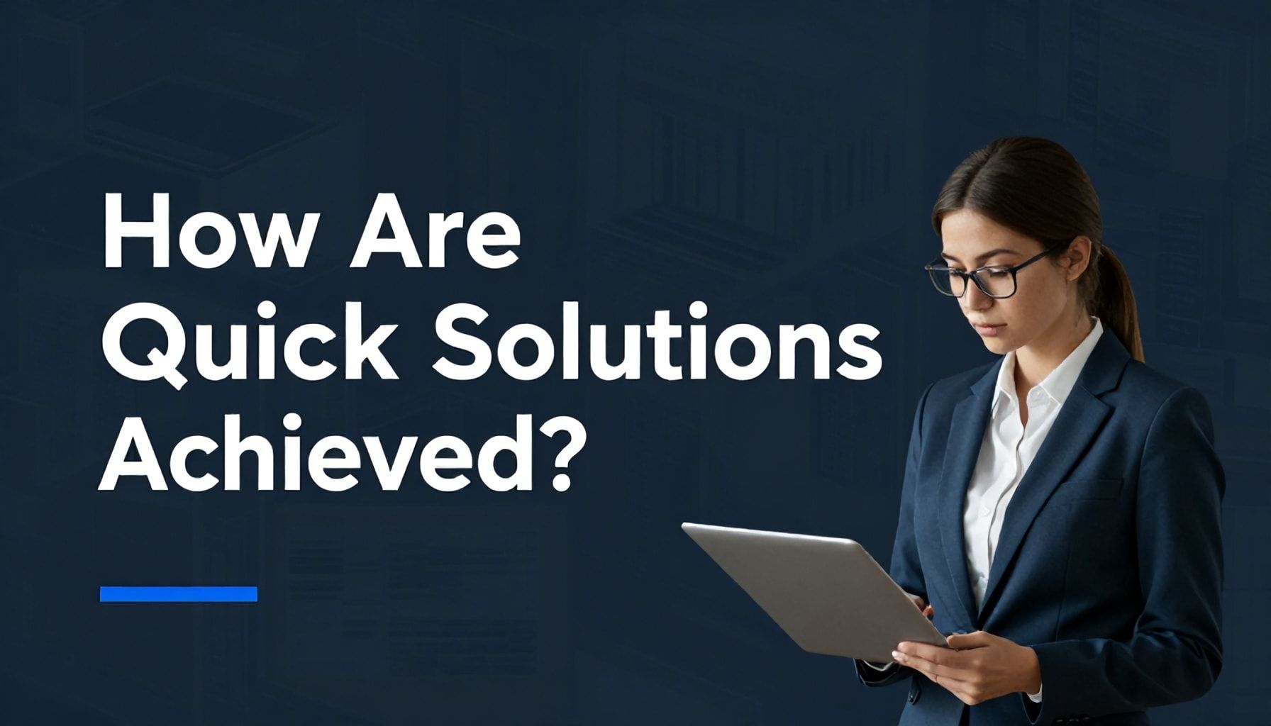 Hızlı Çözümler Nasıl Sağlanıyor?*