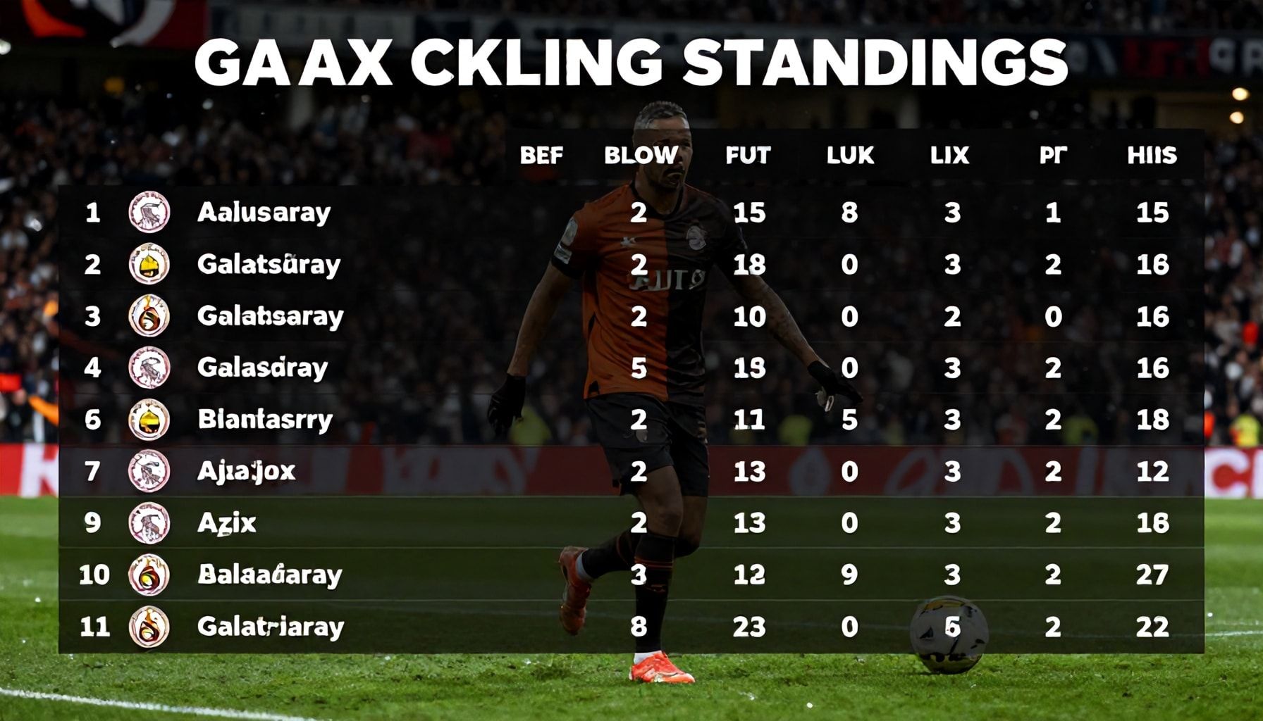 Ajax ve Galatasaray Puan Durumları Gerçekleri: Beklenmedik Sonuçlar*