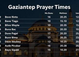 Güncel Gaziantep Namaz Vakitleri – Doğru Zamanları Hemen Kontrol Edin