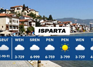 Bugün ve gelecek gün için Isparta hava durumu tahminleri