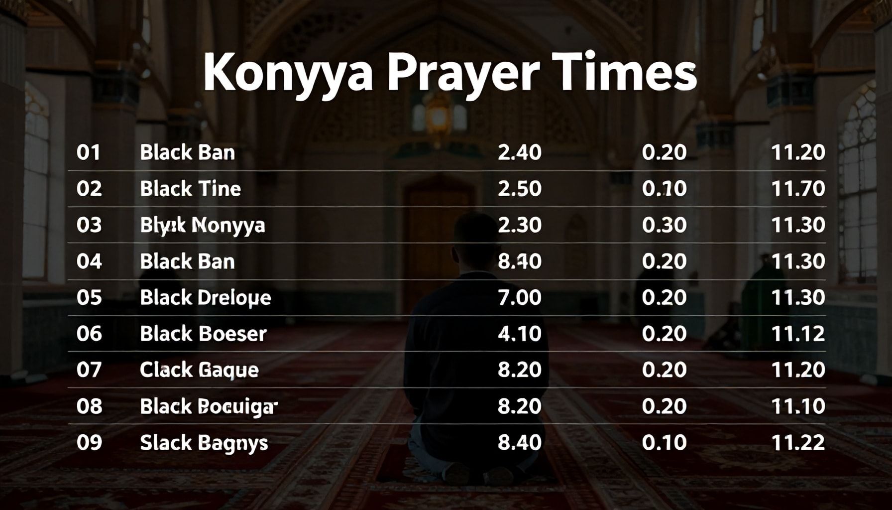 Konya Namaz Vakitleri: 5 Dakikada Öğrenin Nasıl Kontrol Edersiniz*