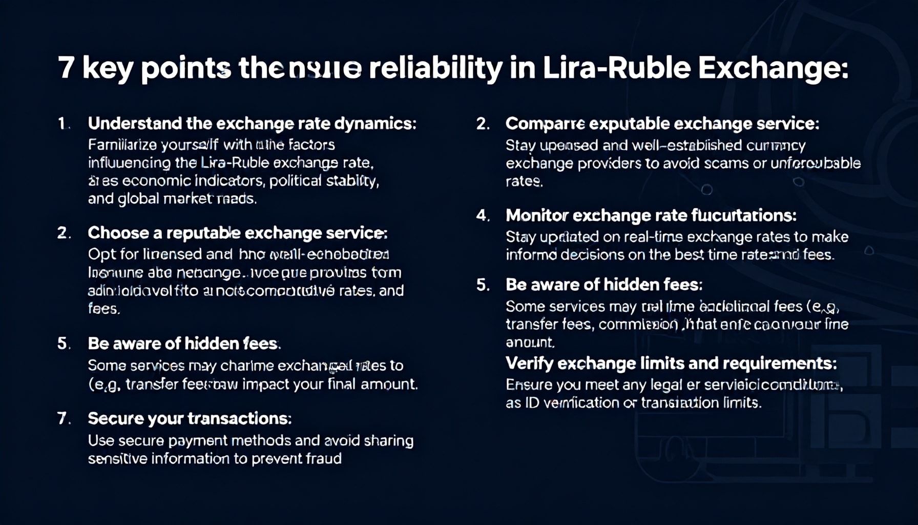 Kur Lira-Ruble Dönüşümünde Güvenilir Olmak İçin Bilmeniz Gereken 7 Anahtar Nokta*