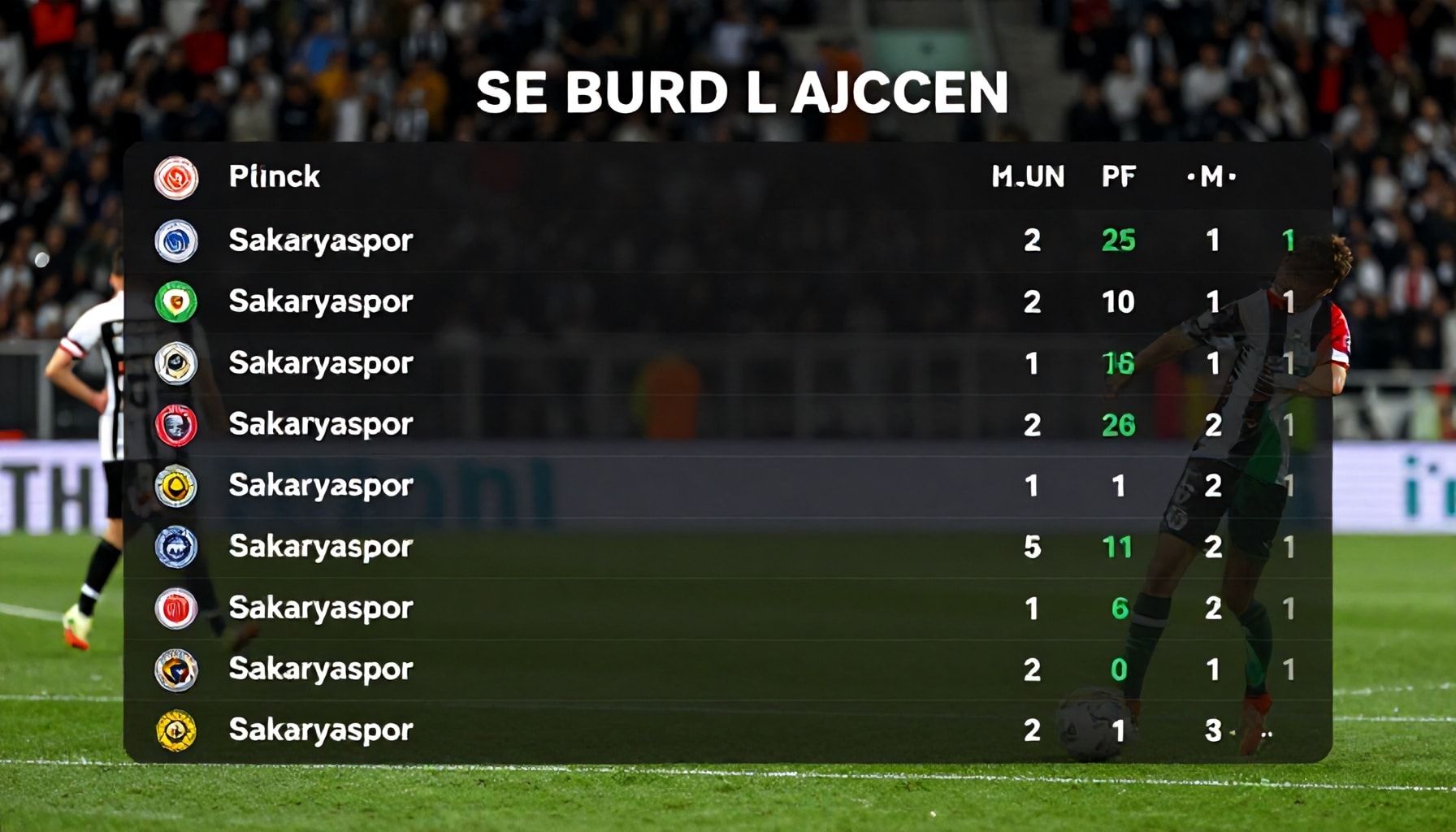 Sakaryaspor'un Puan Durumu: Takımın Şu Anki Lig Konumunu Nasıl Kontrol Edersiniz?