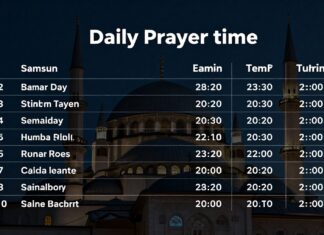 Samsun’da günlük ezan vakitlerini kolayca öğrenin